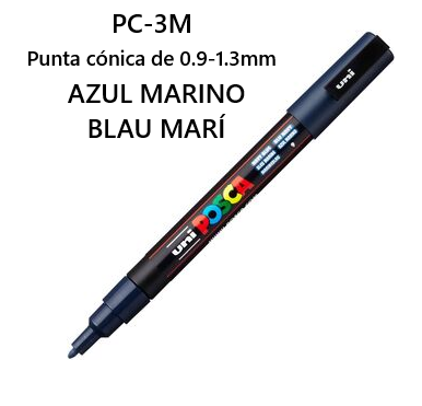 ROTULADOR UNI POSCA PC-3M AZUL MARNO