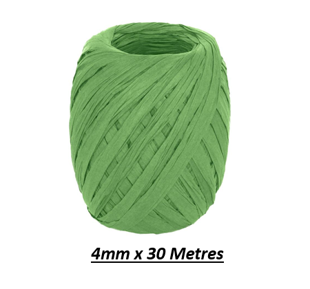 RAFIA NATURAL INSPIRO 4MM X 30 METROS COLOR VERDE