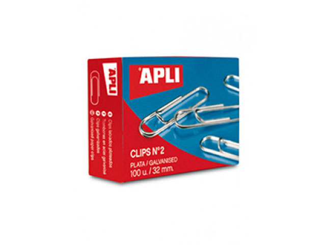 CLIPS PLATA N2 32MM 100U.
