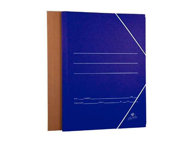 CARPETA CARTN T/FOLIO CON SOLAPA AZUL