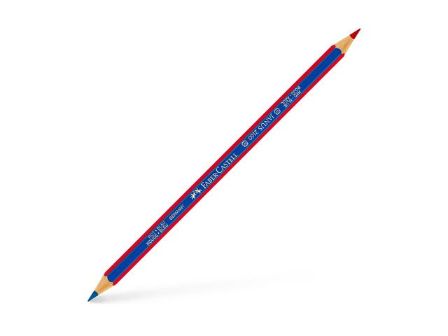 LPIZ BICOLOR FABER-CASTELL FINO ROJO/AZUL