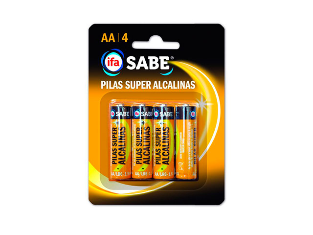 PILAS ALCALINAS AA LR6 1,5V 4U.