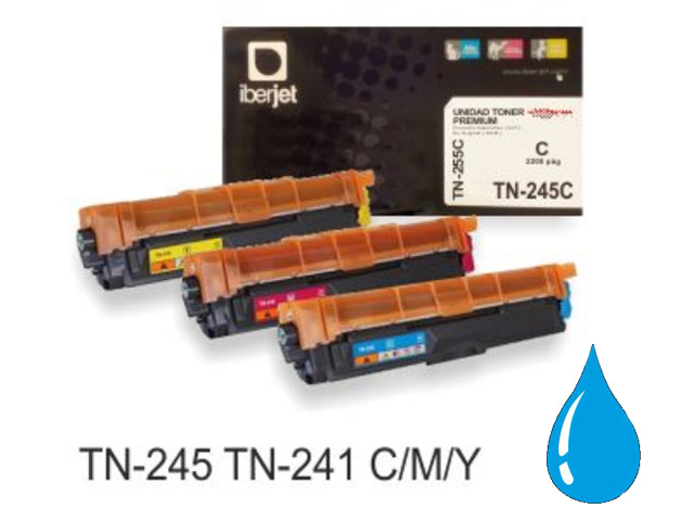 TONER IBERJET COMPATIBLE BROTHER TN241C HL-3140CW / 3150CDW / 3170CDW / DCP-9020CDW CYAN 1.400 PAG