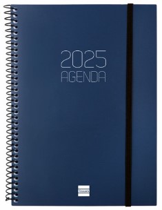 AGENDA FINOCAM OPAQUE ESPIRAL E10-155X212MM 1DP AZUL 2025