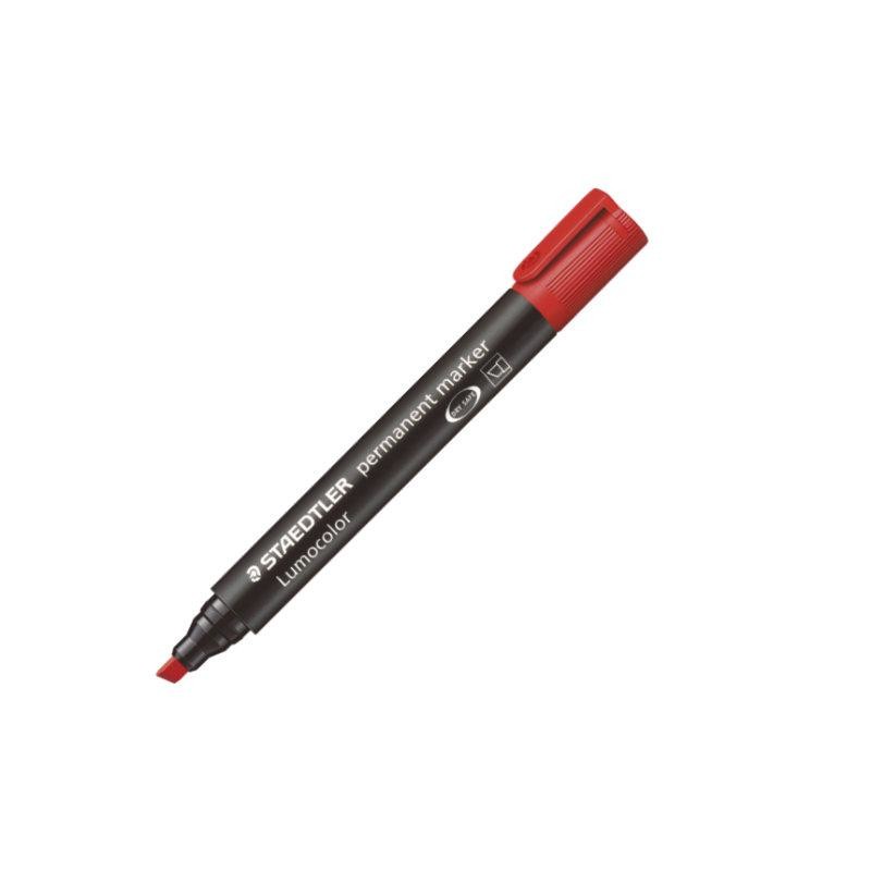 ROTULADOR PERMAMENTE ROJO STAEDTLER 350-2 PUNTA BISELADA